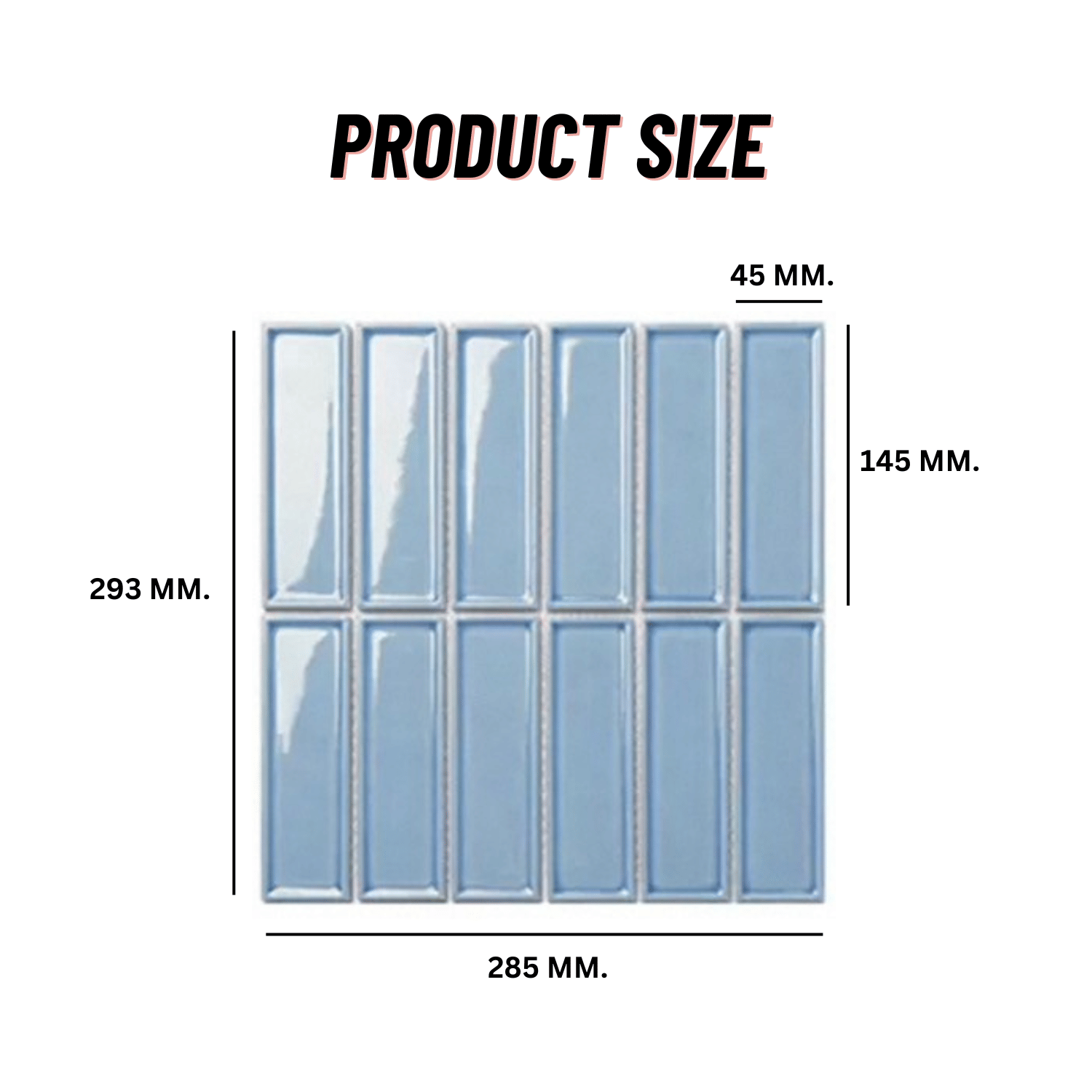 โมเสค TIMELESS TILES รุ่น BAR 29.3X28.5 ซม. สีฟ้า LIGHT BLUE ผิวเงา_1